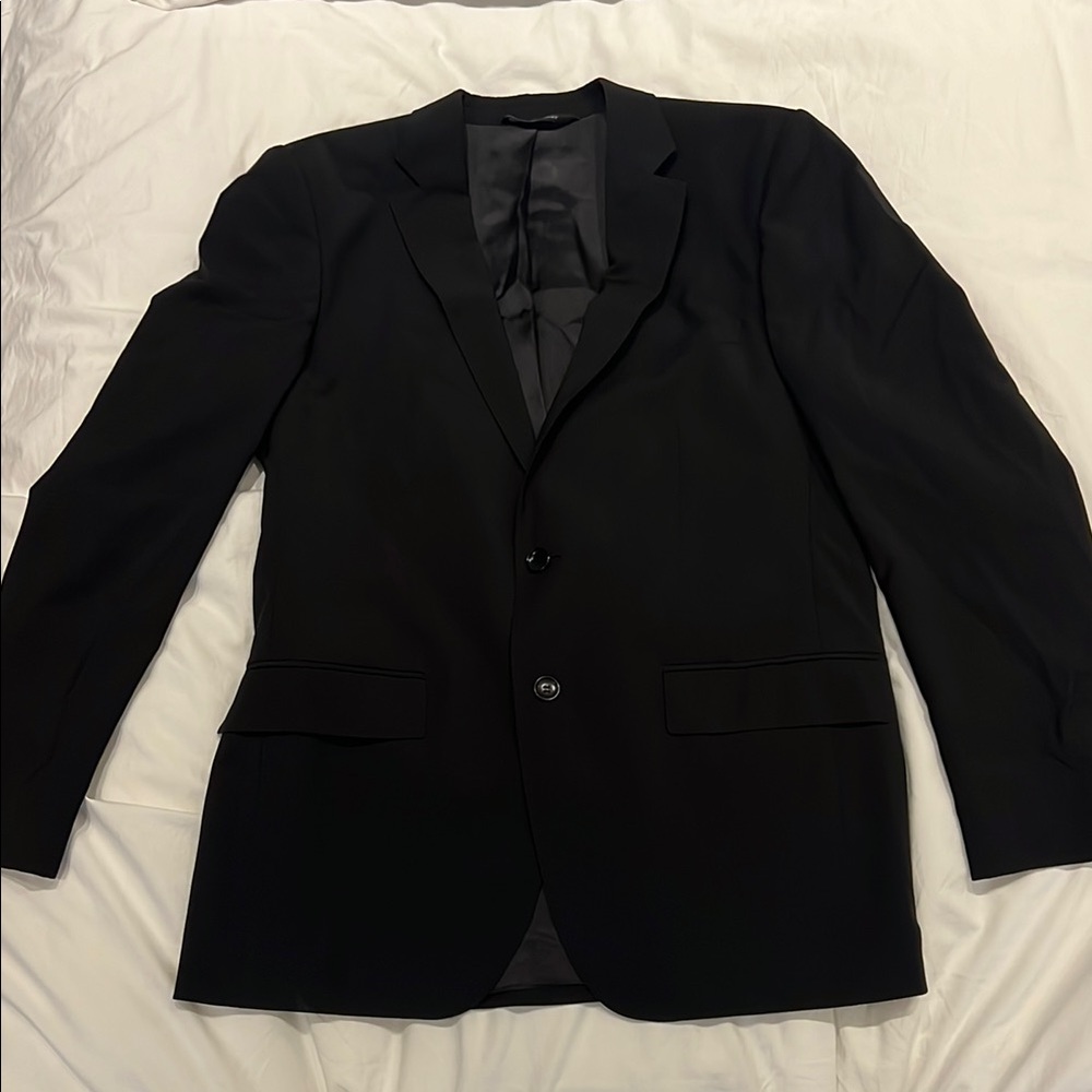 Sarar Black Wool Blazer 38R | Super 180s | Classic Tailored Sport Coat